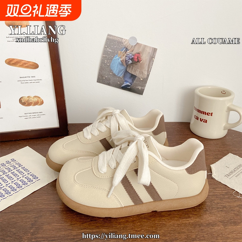 丑萌德训板鞋女大头秋季新款chic小众韩版百搭学生运动阿甘小白鞋