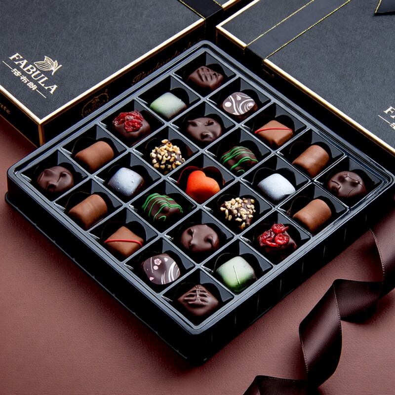 纯可可脂巧克力礼盒装比利时进口料生日礼物38三八妇女神节送老婆