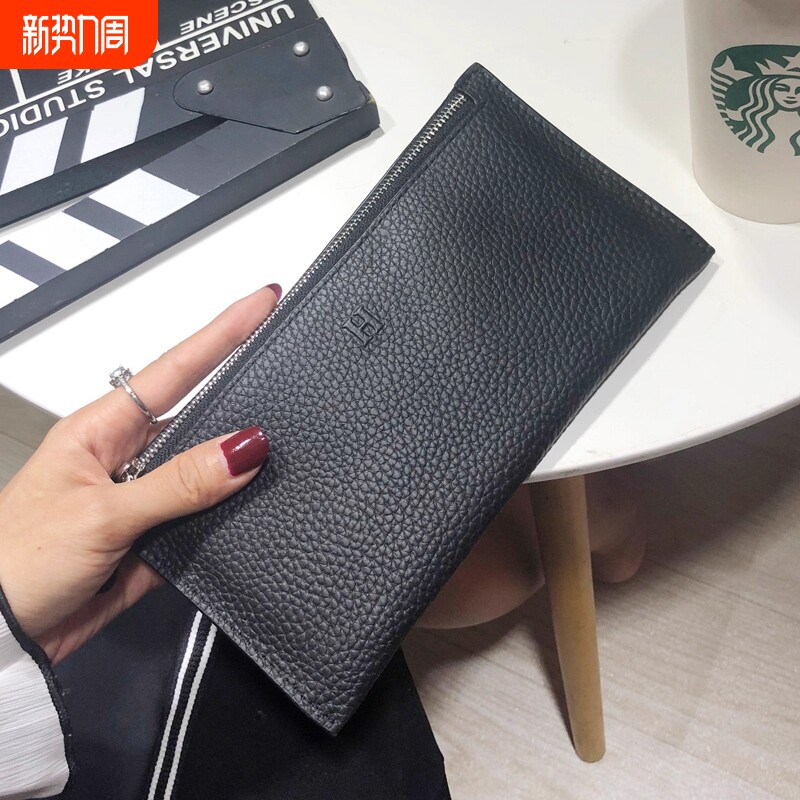 女士钱包长款2025新款小众设计感简约钱夹超薄款小巧多功能零钱包