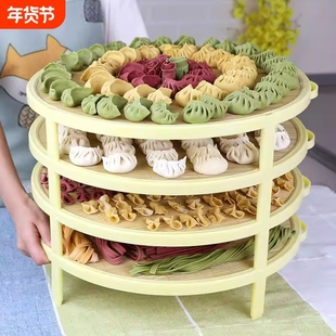 多层饺子帘圆形方形带支架可拆装放水饺馒头包子竹面盖帘新品上市