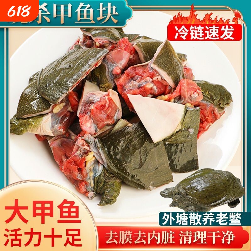 鲜活甲鱼现杀切块老鳖去皮新鲜真空包装速冻厂家直销冷冻食用水产