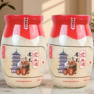 孝感佬米酒月子醪糟甜酒酿900g 发酵 瓶糯米原味瓶装