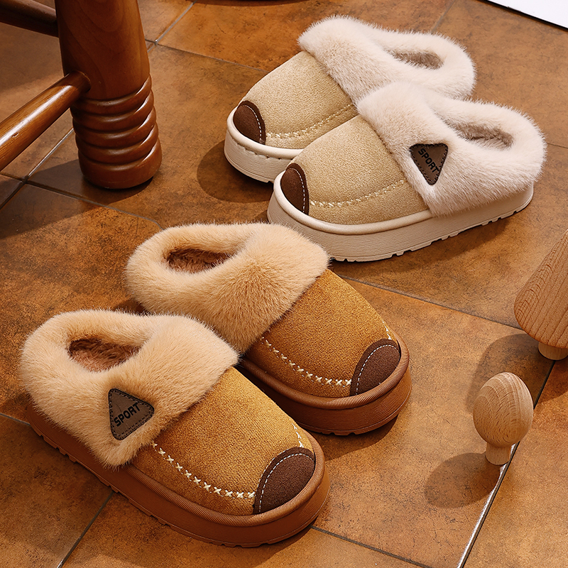 亲子室内居家保暖毛毛鞋软底