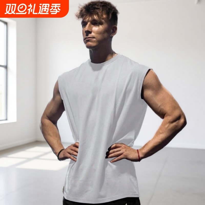 背心男夏季大码速干无袖T恤健身运动坎肩篮球训练服美式冰丝男款