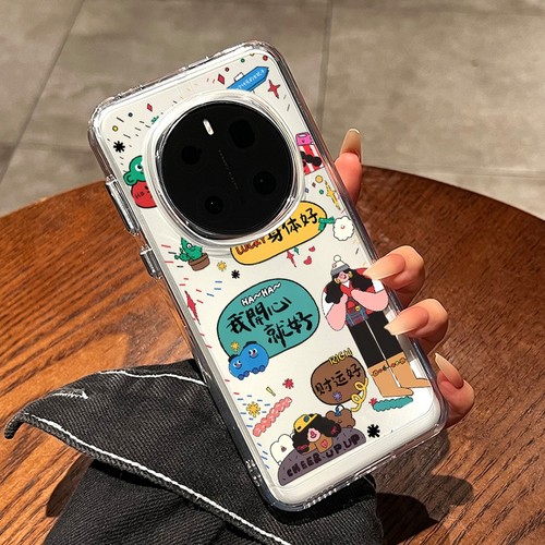 适用荣耀magic8手机壳好运涂鸦女