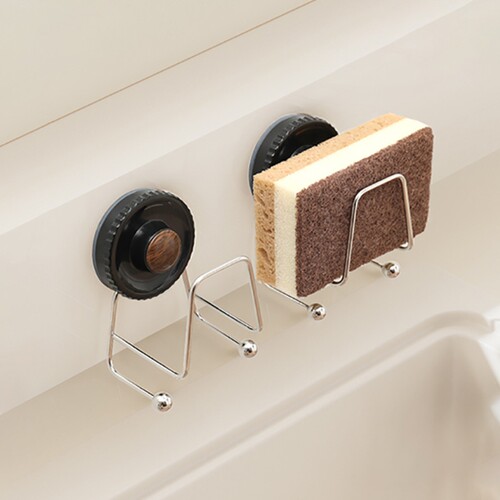 cmeo厨房吸盘洗碗海绵收纳沥水架高颜值刷子擦钢丝球抹布置物挂钩