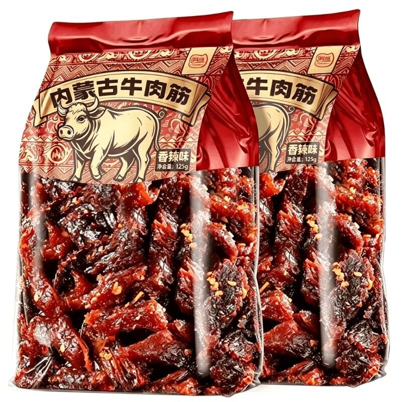 内蒙古特产牛肉筋牛肉干草原筋头巴脑即食风干边角料下酒菜健康