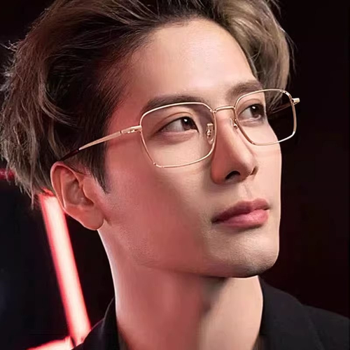 金丝眼镜男款潮时尚斯文败类高级感痞帅眼镜框复古无度数平光镜女