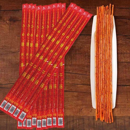 超长香辣麻辣条一根筋素牛筋辣条网红休闲零食撕开即素牛筋辣条