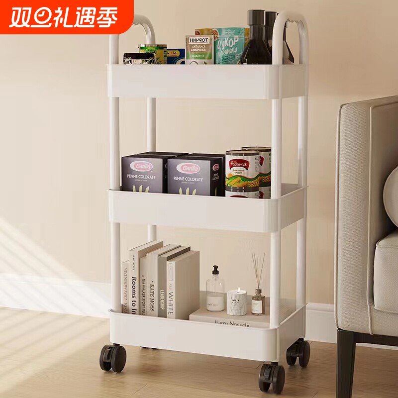 小推车置物架厨房落地卧室多层婴儿零食移动浴室卫生间收纳储物架