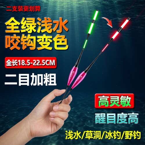 夜光漂咬钩变色高灵敏加粗鱼漂
