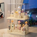 盲盒收纳展示架亚克力泡泡玛特娃娃玩偶小摆件积木透明手办展示柜