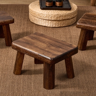 全实木小板凳家用矮凳桐木小木凳客厅踩脚凳儿童小方凳小凳子榫卯