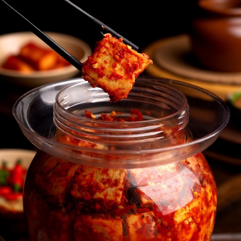 曾姐湖南豆腐乳霉豆腐毛豆腐新化特产香辣无油辣腐乳1000g一块