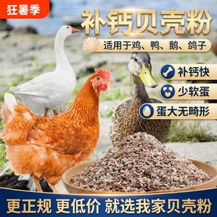 高钙贝壳粉饲料鸡鸭鹅鸟鸽子鹌鹑促钙吸收预混料添加剂养殖家禽