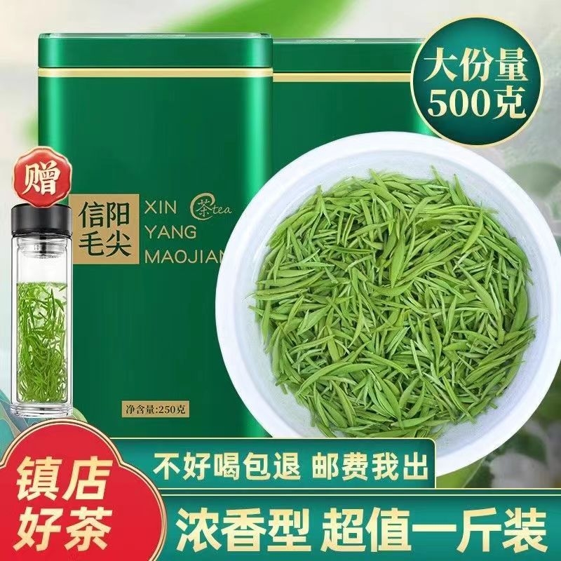 绿茶信阳毛尖2025新茶雨前正宗高山嫩芽500g浓香型春茶叶礼盒特级