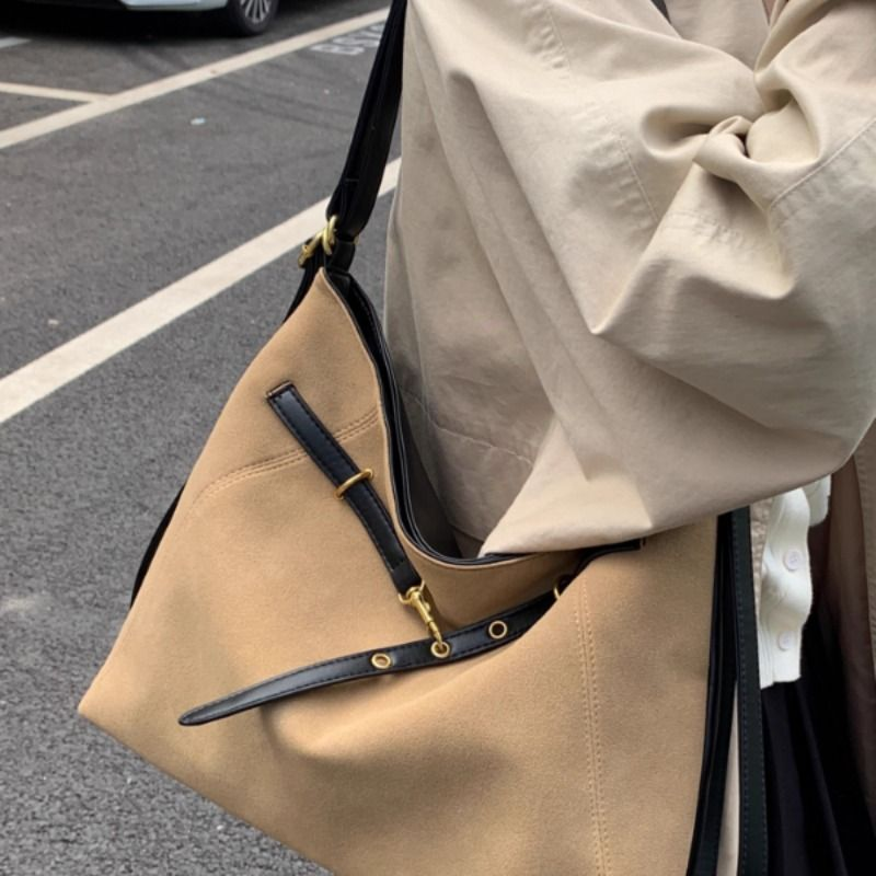 磨砂复古包包女大容量2025新款秋冬小众单肩托特包多功能双肩背包