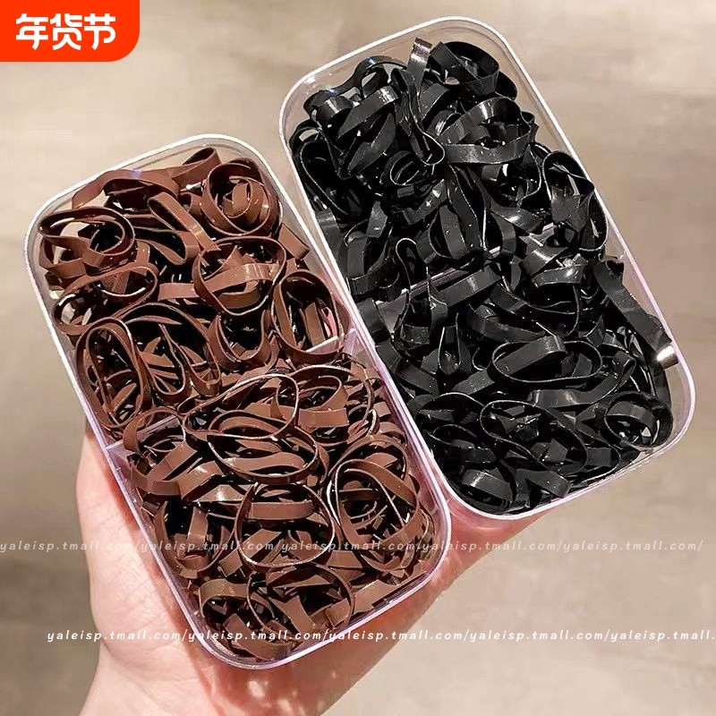 黑色橡皮筋女扎头发加粗加厚一次性发圈高弹力耐用小皮筋头绳发饰,饰品/流行首饰/时尚饰品新,发饰,淘宝优惠券,粉丝福利购,淘宝优惠卷