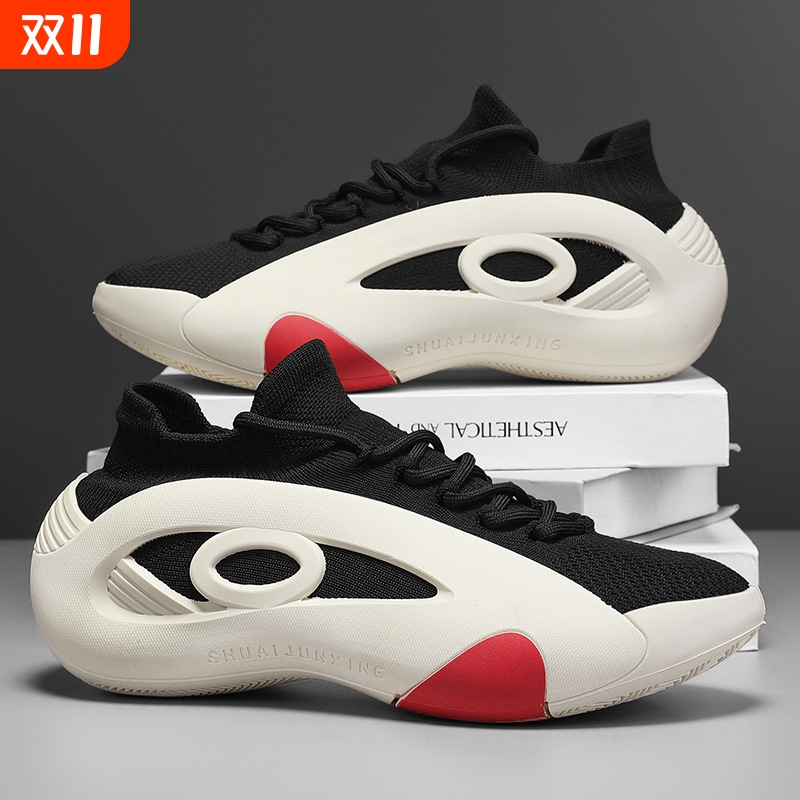 网面男鞋2025潮流夏季新款百搭高端透气厚底青少年跑步运动休闲鞋