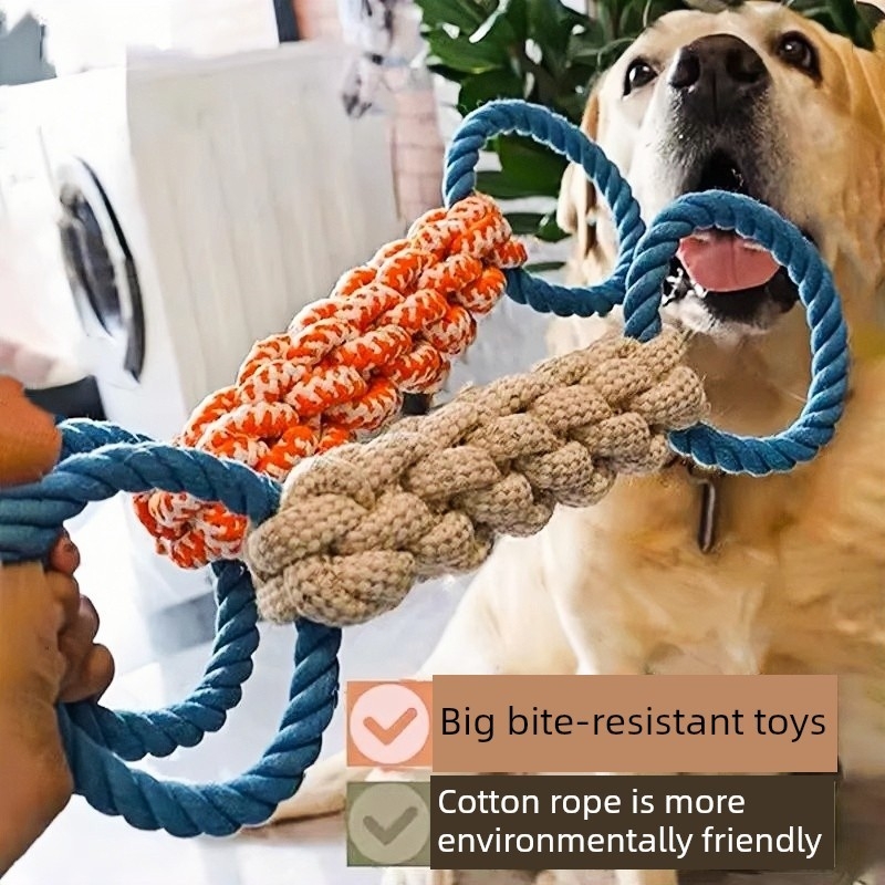 【源头工厂】大狗玩具棉绳橡胶圈