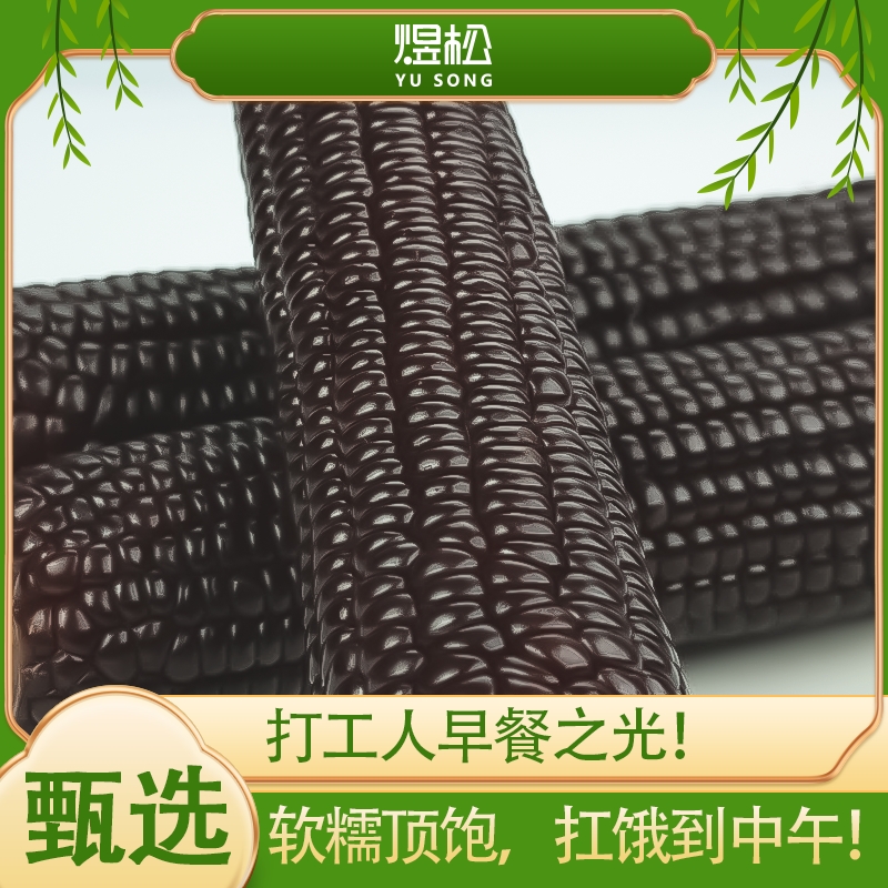 2025黑粘糯玉米新鲜现摘东北头茬黑黏糯玉米加热即食早代餐真空装