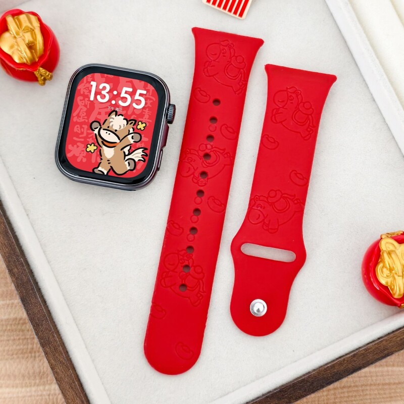 【马上有钱】适用于华为fit系列手表带fit4pro新年款红色硅