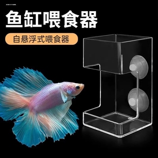 鱼缸喂食器防飘散防浑水不伤鱼小鱼鱼食投喂器喂鱼投食圈定点投喂