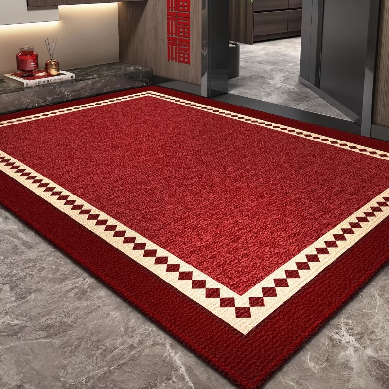 2026新年入户门地垫红色地毯家用门口门垫防滑高级入户喜庆脚踏垫,居家布艺,入户地垫,淘宝优惠券,粉丝福利购,淘宝优惠卷