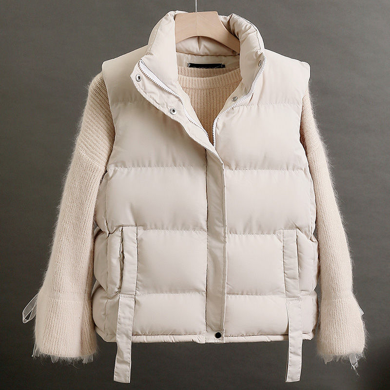 羽绒棉马甲女外穿2025秋冬新款加厚小个子马夹外搭坎肩背心短外套