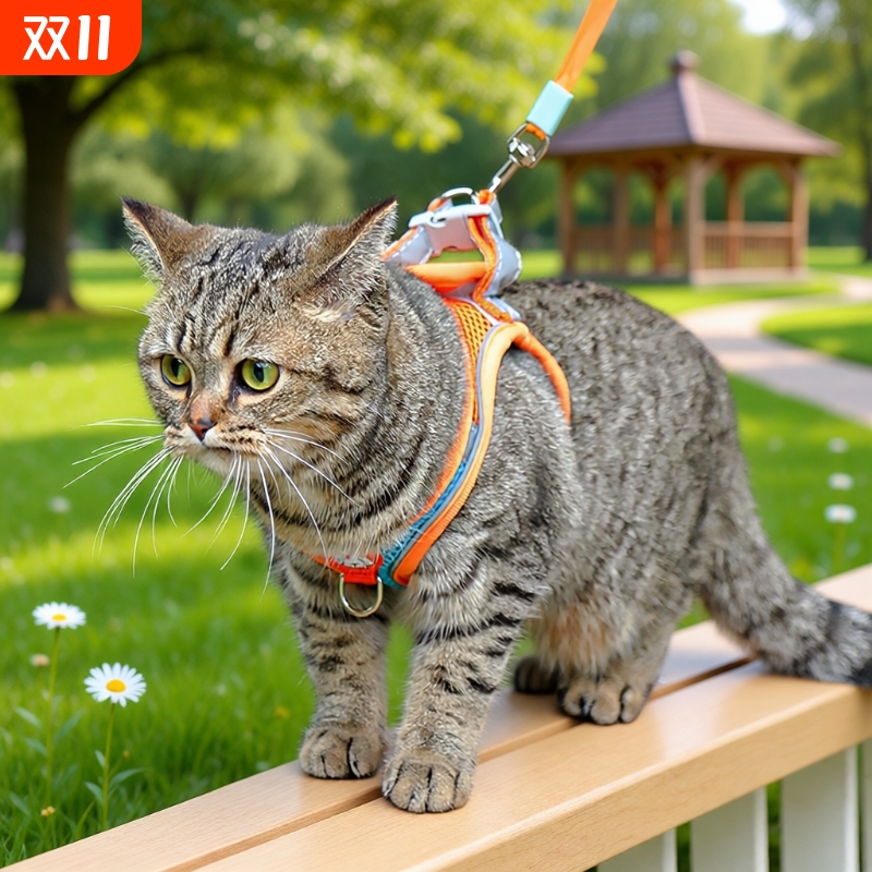 防挣脱专用猫咪牵引绳宠物牵狗绳