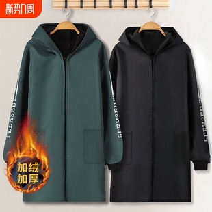 加绒加厚罩衣围裙厨房防水防油防寒耐脏工作服冬季 大人男女外穿潮