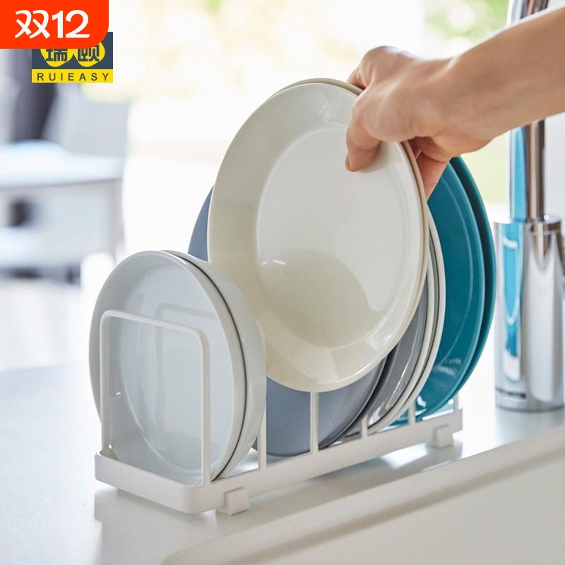 沥水碗碟架厨房家居用品抽屉现代简约碗碟收纳沥水置物架子免打孔