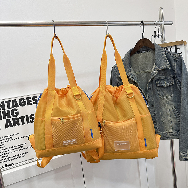 大容量多功能双肩背包男女通用出差旅行便携行李包补课包单肩手提