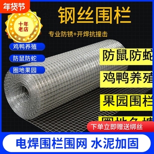镀锌铁丝网钢丝网围栏小孔防鼠鸡鸭养殖网牛羊户外隔离栏防护圈地