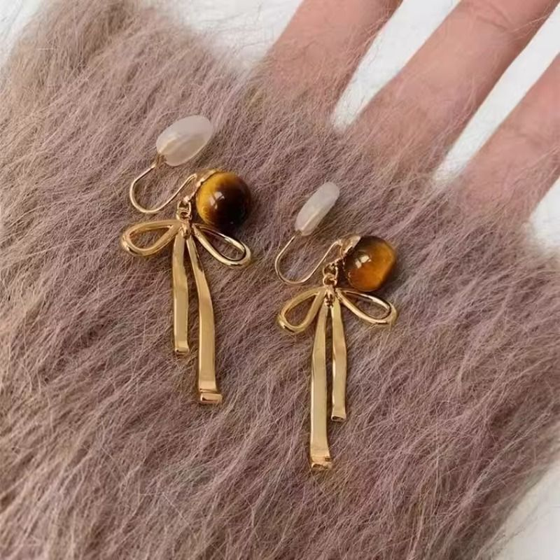 「忽遇暮云」美拉德秋冬高级感耳夹女中古小众耳钉2025新款耳饰