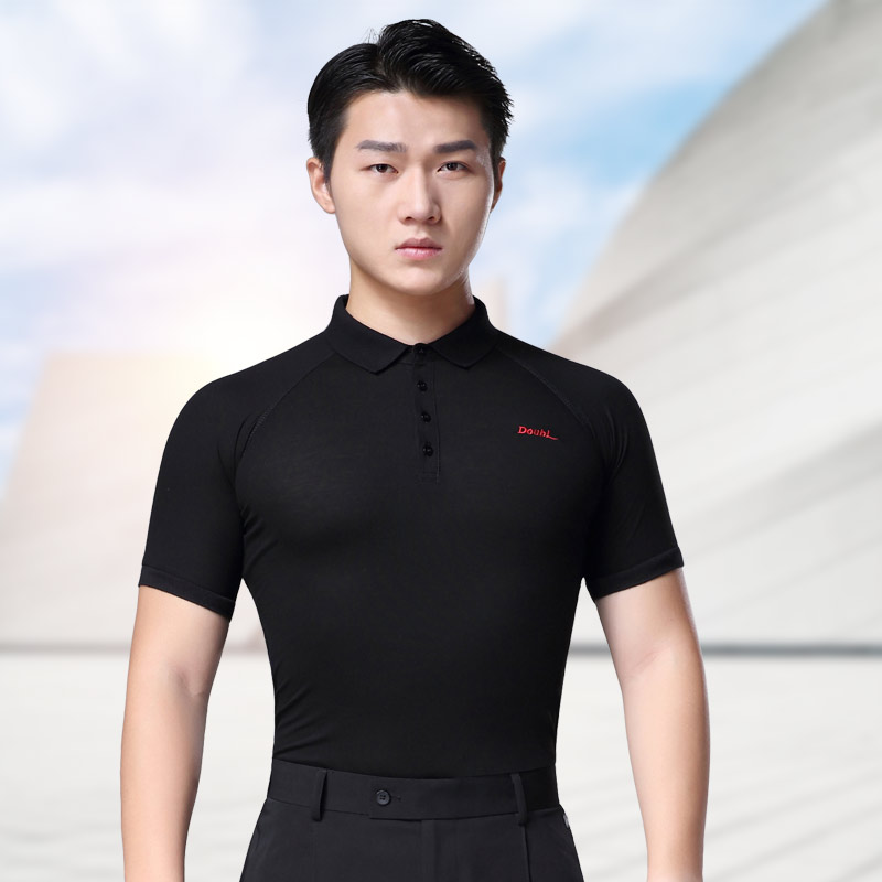 品牌摩登舞练功服男士拉丁舞上衣