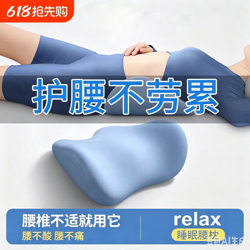 腰枕腰部支撑靠垫睡眠腰托床上腰垫腰椎间盘突出护腰神器靠枕靠背