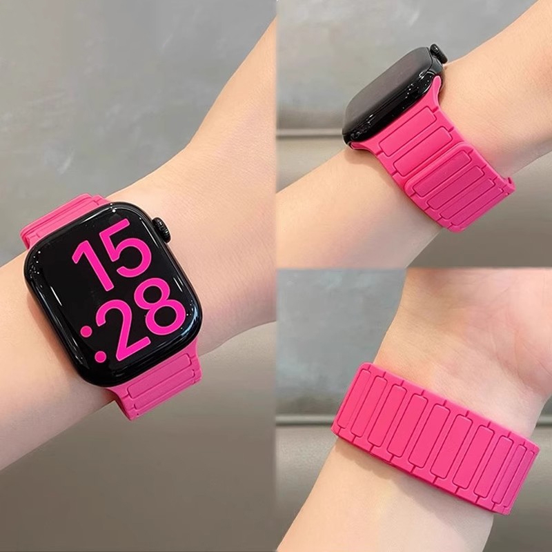 适用s10苹果手表带applewatch9新款液态硅胶表带ultra运动腕带s8/7/6/5/4/se代夏季时尚男女款透气高级感替换