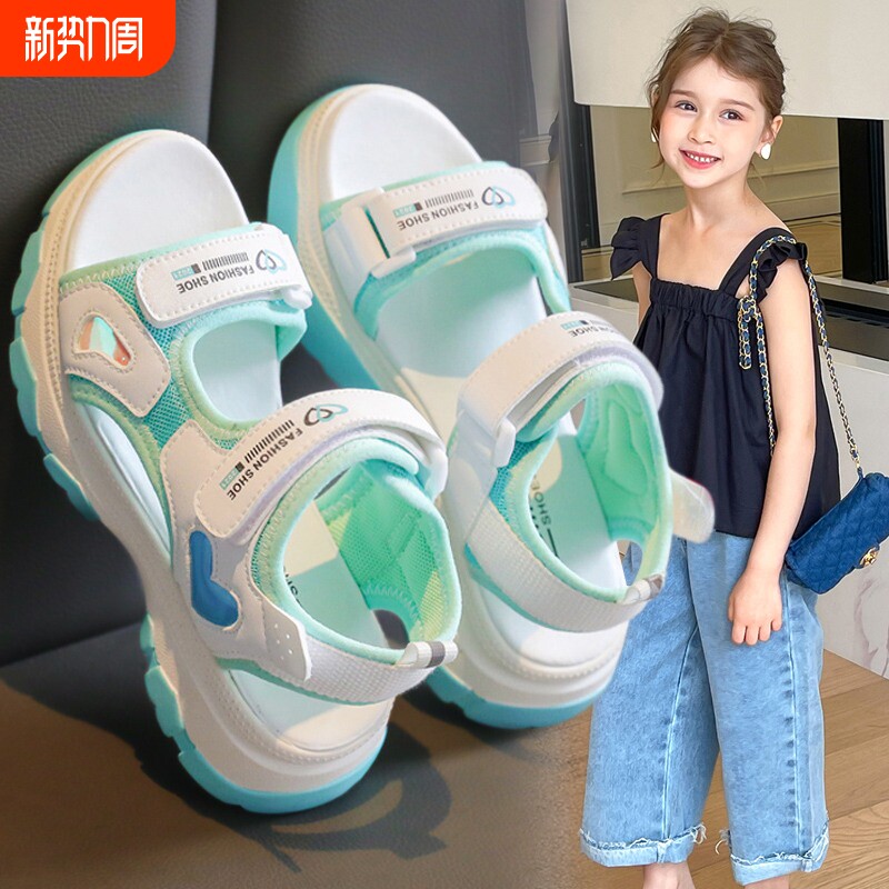 儿童凉鞋女童鞋夏季2026新款时尚公主鞋中大童女孩软底运动沙滩鞋