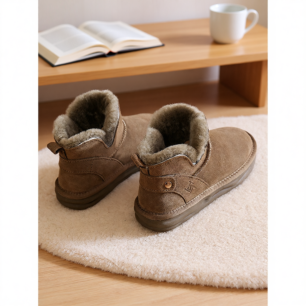牛皮羊毛雪地靴女2025新款冬季皮毛一体加绒防滑保暖棉鞋平底防水