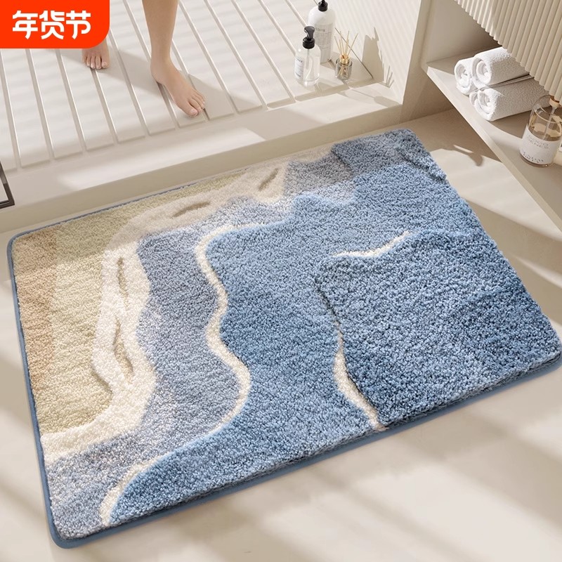 浴室吸水地垫卫生间门口踩脚垫防滑垫子家用地毯门垫卫浴脚垫速干,居家布艺,家用脚垫,淘宝优惠券,粉丝福利购,淘宝优惠卷
