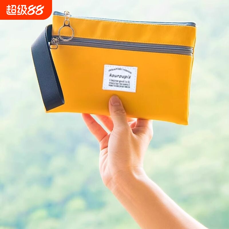 25年新款手拿包女生双层手机零钱包布艺手抓包包钥匙收纳证件耳机图片