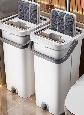 拖把家用一拖净拖布2026新款免手洗平板大墩布桶拖地懒人神器