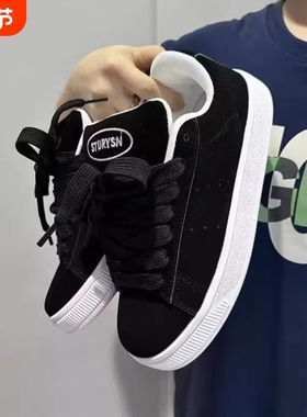 35-44码情侣春秋新款小众学生板鞋秋季新款运动鞋高颜值面包鞋女