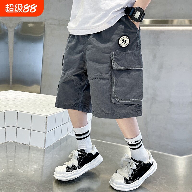 男童短裤夏装裤子2025男孩儿童夏季中大童新款夏款工装裤五分裤潮