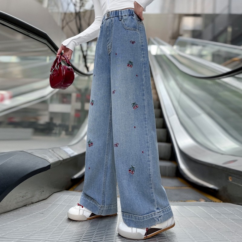 2026新款女童春秋牛仔裤中大童女孩春装裤子儿童休闲直筒阔腿裤潮,童装/婴儿装/亲子装,裤子,淘宝优惠券,粉丝福利购,淘宝优惠卷