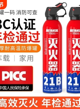 车载灭火器2025新款耐高温防爆21B水基家用私家车用3c认证便携式