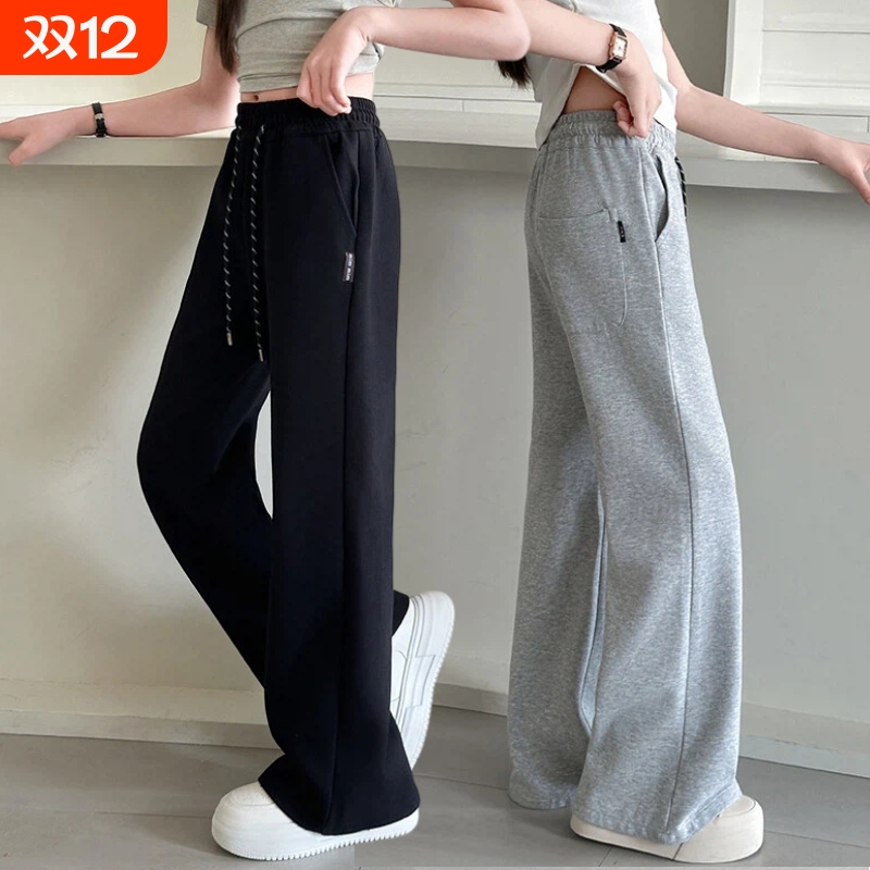 女童微喇阔腿裤加绒加厚冬季潮酷