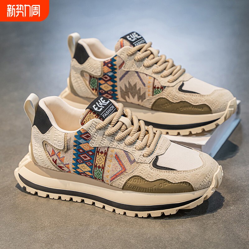 阿甘男鞋春季2026新款软底运动鞋青少年休闲百搭厚底潮鞋低帮耐磨