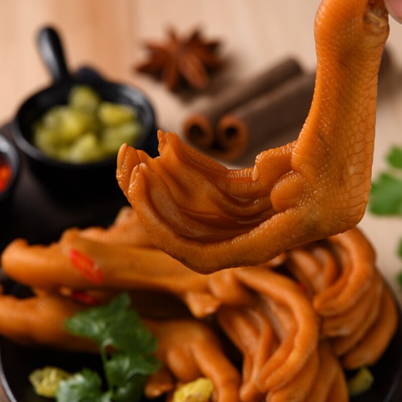 网红泡鸭爪香辣鸭掌熟食龙岩特产卤味鸭脚小零食小吃休闲食品批发